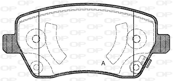 OPEN PARTS Комплект тормозных колодок, дисковый тормоз BPA0987.02